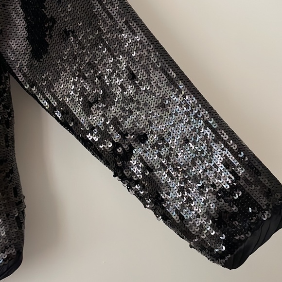 Vintage Club Monaco black sequinned bolero jacket Size XS - Picture 6 of 9